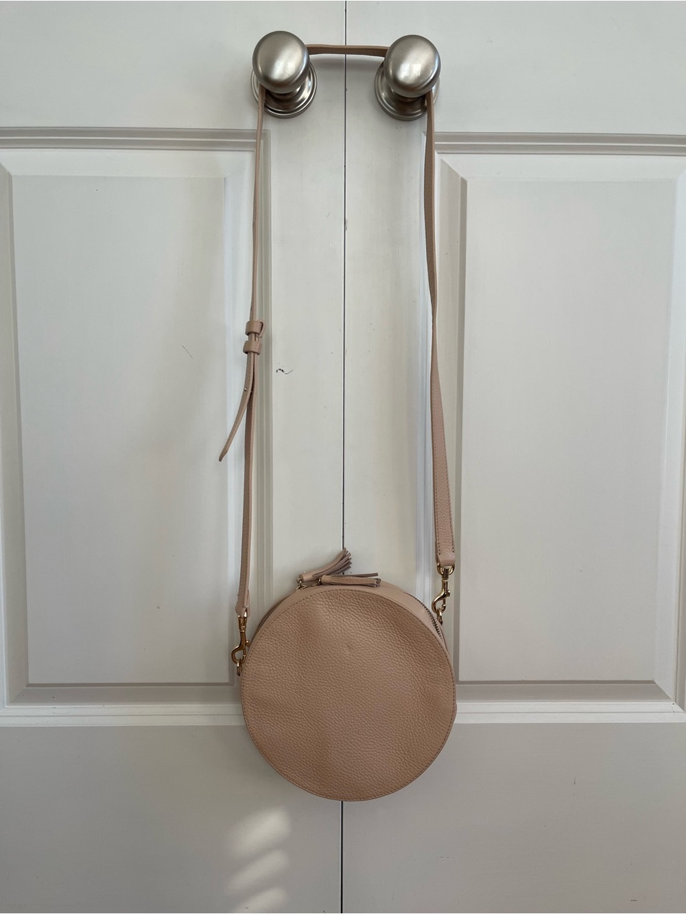 Cuyana Round Crossbody Bag in Blush